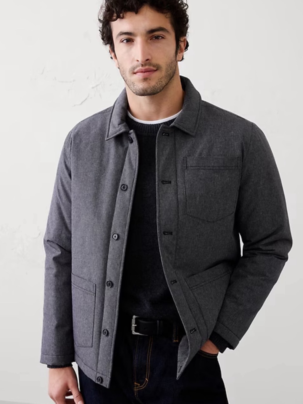 NWT Banana Republic Factory Men's Structured Jacket Charcoal/Gray (size M)